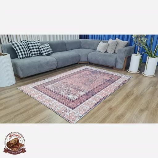 فرشینه مخمل مدرن هازان تُرک ( ارسال رایگان) زیره استُپ دار