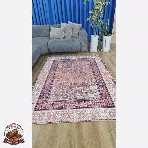 فرشینه مخمل مدرن هازان تُرک ( ارسال رایگان) زیره استُپ دار