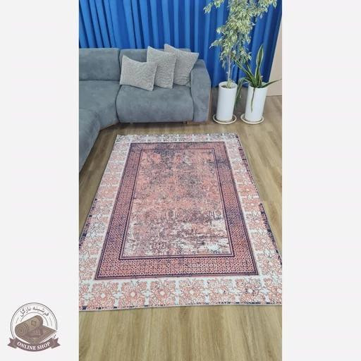 فرشینه مخمل مدرن هازان تُرک ( ارسال رایگان) زیره استُپ دار
