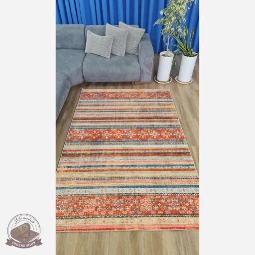 فرش مخمل طرح سنتی مراکشی استُپ دار (ابعاد دلخواه) u241