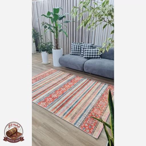 فرش مخمل طرح سنتی مراکشی استُپ دار (ابعاد دلخواه) u241