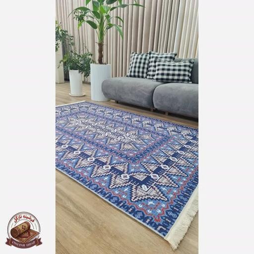 فرشینه کلاسیک جنس مخمل هازان تُرک استُپ دار(ابعاد دلخواه)ضد سُر