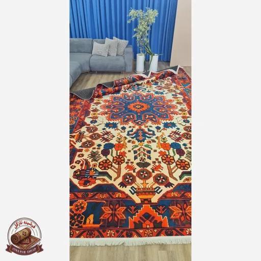 خرید فرش مخمل سنتی قرمز لاکی استُپ دار (ابعاد دلخواه)