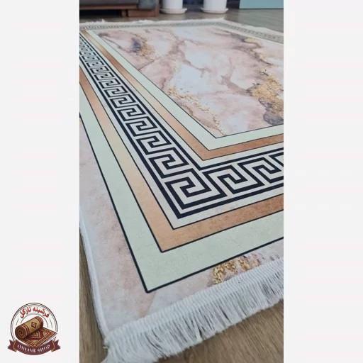 فرشینه مخمل ماربل مدرن استُپ دار سفارش (ابعاد دلخواه) h427