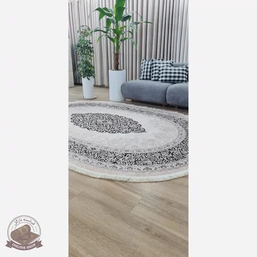 فرشینه بیضی مخمل استُپ دار (ابعاد دلخواه) b51