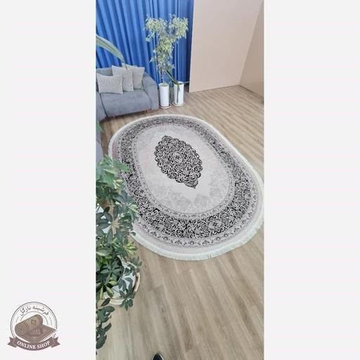 فرشینه بیضی مخمل استُپ دار (ابعاد دلخواه) b51