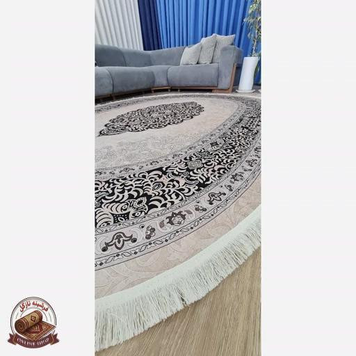 فرشینه بیضی مخمل استُپ دار (ابعاد دلخواه) b51