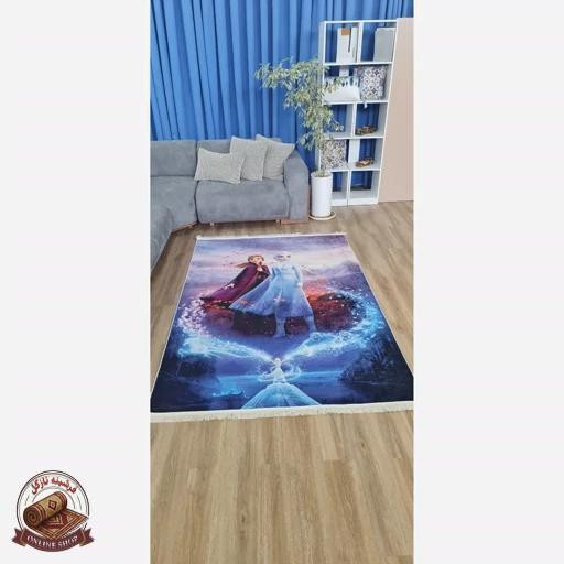 فرشینه کودک جنس مخمل هازان طرح دخترانه استُپ دار( ضد سُر)