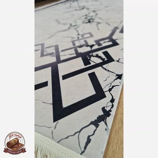 فرشینه طوسی h176 رویه مخمل ترک نرم و صاف مدرن ضدلغزش (ابعاد دلخواه)