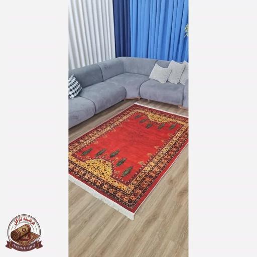 فرش رویه مخمل طرح سنتی استُپ دار (ابعاد دلخواه) تولید میشه