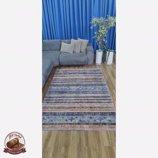 فرش مینیمال مخمل مدرن استُپ دار (ابعاد دلخواه) تولید میشه کد u450