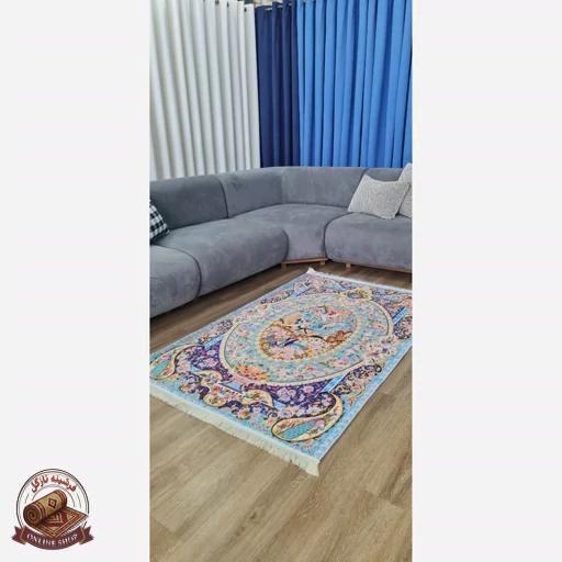 فرش مخمل مدرن طرح ابریشمی استُپ دار (ابعاد دلخواه) a