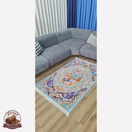 فرش مخمل مدرن طرح ابریشمی استُپ دار (ابعاد دلخواه) a