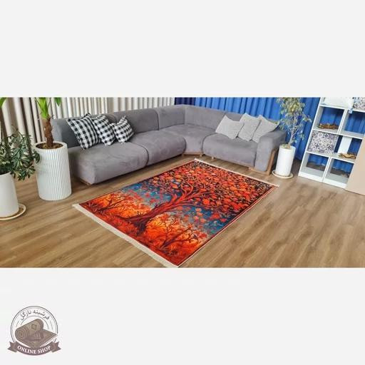 فرشینه مخمل مدرن طرح ابریشمی استُپ دار (ابعاد دلخواه) A087