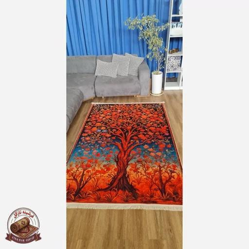 فرشینه مخمل مدرن طرح ابریشمی استُپ دار (ابعاد دلخواه) A087