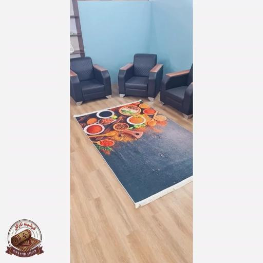 فرشینه آشپزخانه مخمل هازان ترک استُپ دار ابعاد دلخواه 035