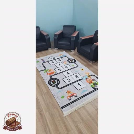 فرشینه کودک طرح لیلی مخمل ضدلغزش قابل شستشو (ابعاد دلخواه) | U300