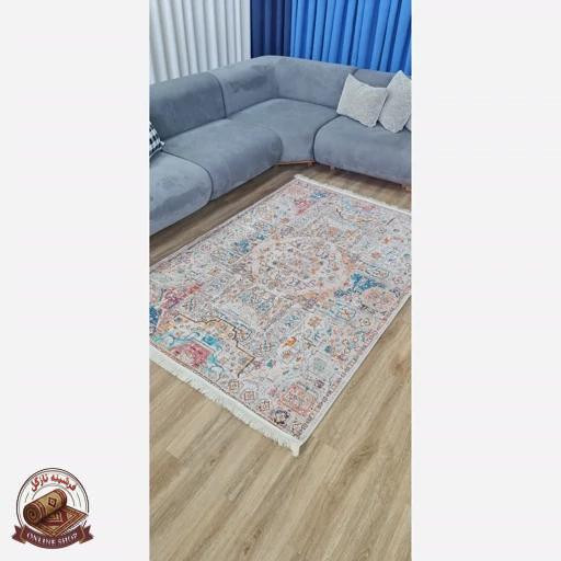 فرشینه فانتزی جنس مخمل تُرک تولید ابعاد دلخواه استُپ دار کد m118