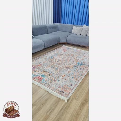 فرشینه فانتزی جنس مخمل تُرک تولید ابعاد دلخواه استُپ دار کد m118