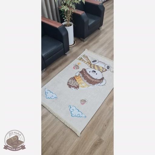 فرشینه کودک جنس مخمل هازان تُرک استُپ دار U354(ابعاد دلخواه)