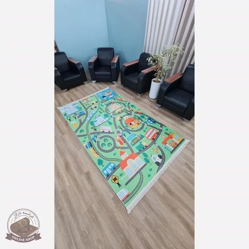 فرشینه کودک | طرح جاده و خیابان | مخمل نرم و لطیف (ابعاد مختلف)کد U306