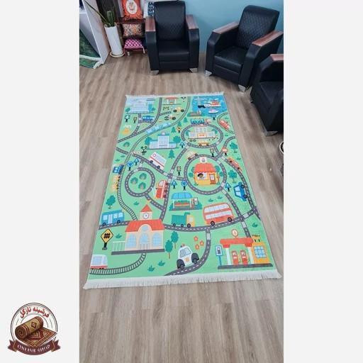 فرشینه کودک | طرح جاده و خیابان | مخمل نرم و لطیف (ابعاد مختلف)کد U306