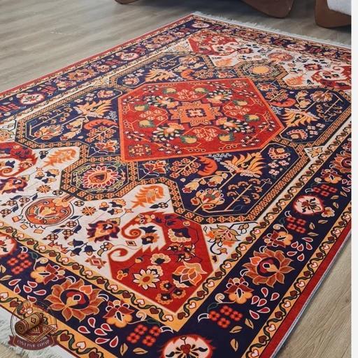 فرشینه مخمل طرح سنتی استُپ دار (ابعاد دلخواه) تولیدمیشه o126