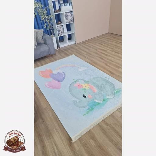 فرشینه کودک جنس مخمل هازان تُرک استُپ دار (ابعاد دلخواه)U050
