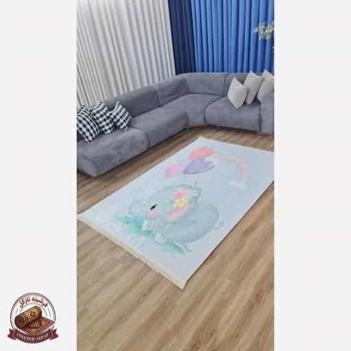 فرشینه کودک جنس مخمل هازان تُرک استُپ دار (ابعاد دلخواه)U050