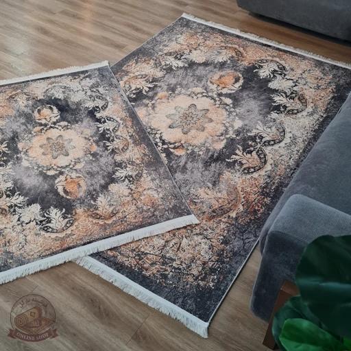 فرشینه چاپی مخمل مدرن ترمز دار (ابعاد دلخواه) h145 رنگ بندی