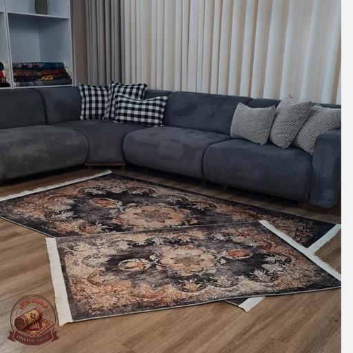 فرشینه چاپی مخمل مدرن ترمز دار (ابعاد دلخواه) h145 رنگ بندی