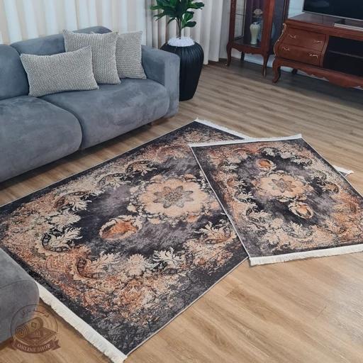 فرشینه چاپی مخمل مدرن ترمز دار (ابعاد دلخواه) h145 رنگ بندی