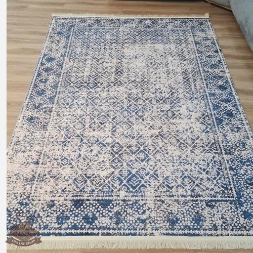 فرشینه مخمل ابی کم رنگ مدرن ترمز دار (ابعاد دلخواه) u632