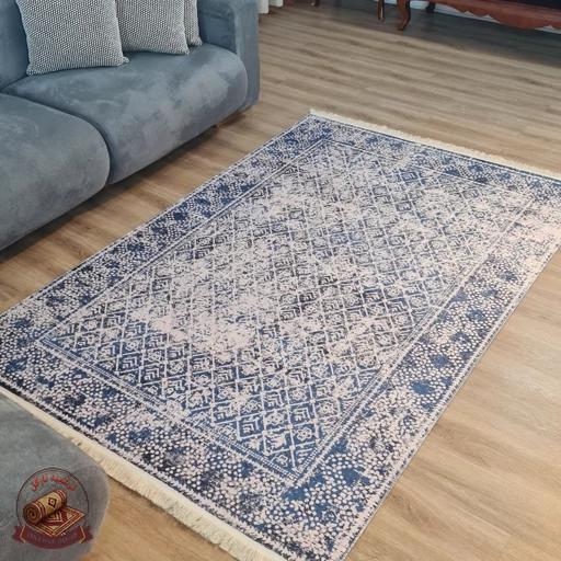 فرشینه مخمل ابی کم رنگ مدرن ترمز دار (ابعاد دلخواه) u632