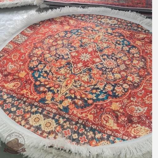 فرشینه مدرن جنس مخمل دایره ای استُپ دار (سفارشی) u111