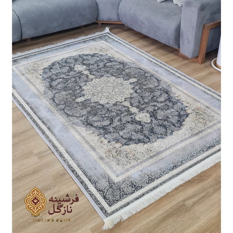 فرشینه مخمل طوسی مدرن ترمز دار (ابعاد دلخواه) u57 (پس کرایه)