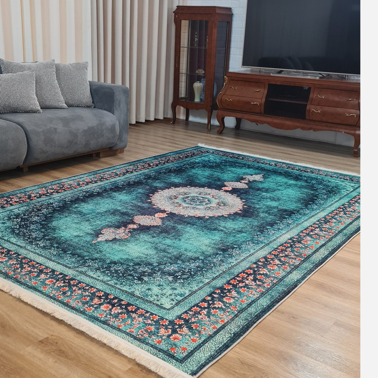 فرشینه مخمل ترک مدرن استپ دار (ابعاد دلخواه) u139(پس کرایه)