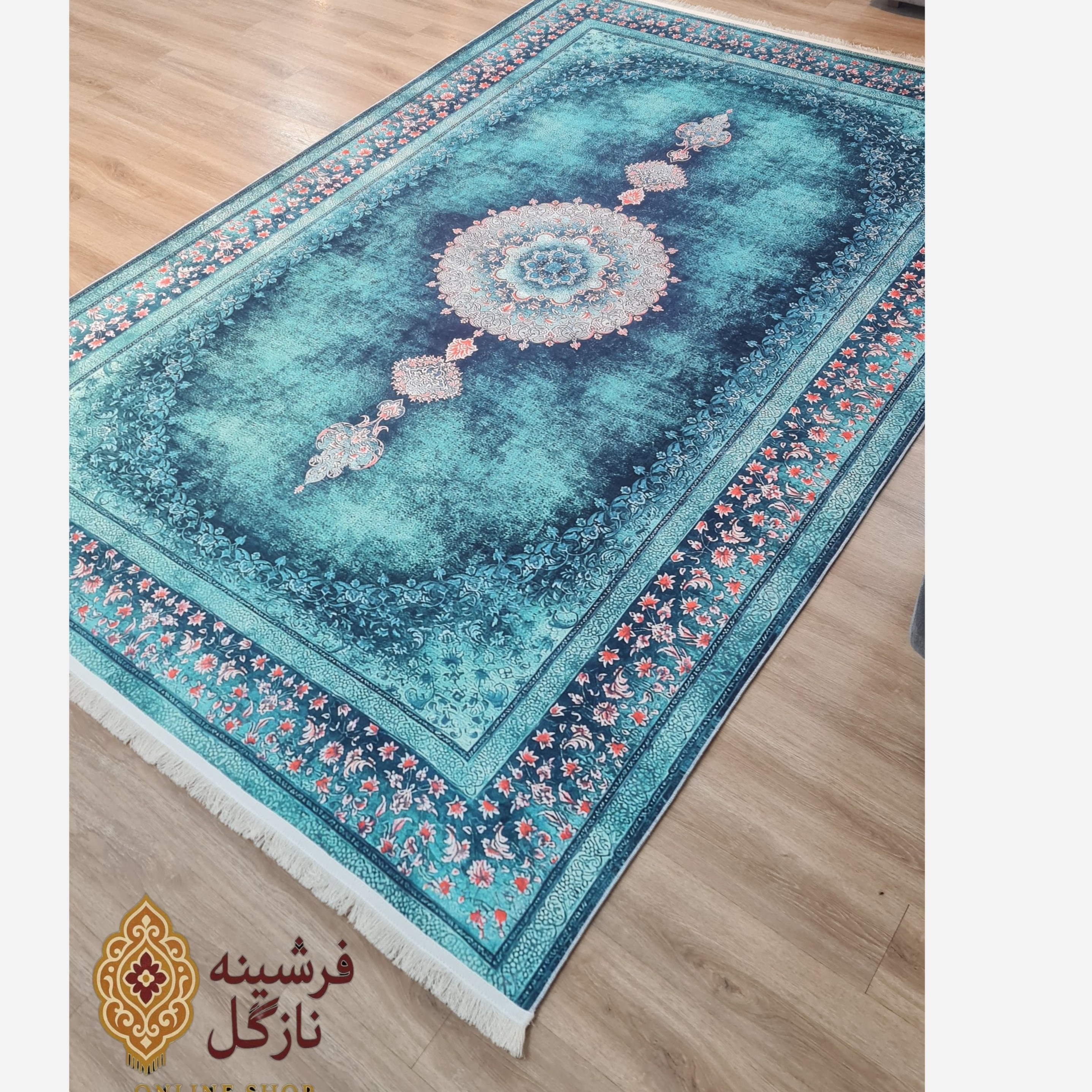 فرشینه مخمل ترک مدرن استپ دار (ابعاد دلخواه) u139(پس کرایه)
