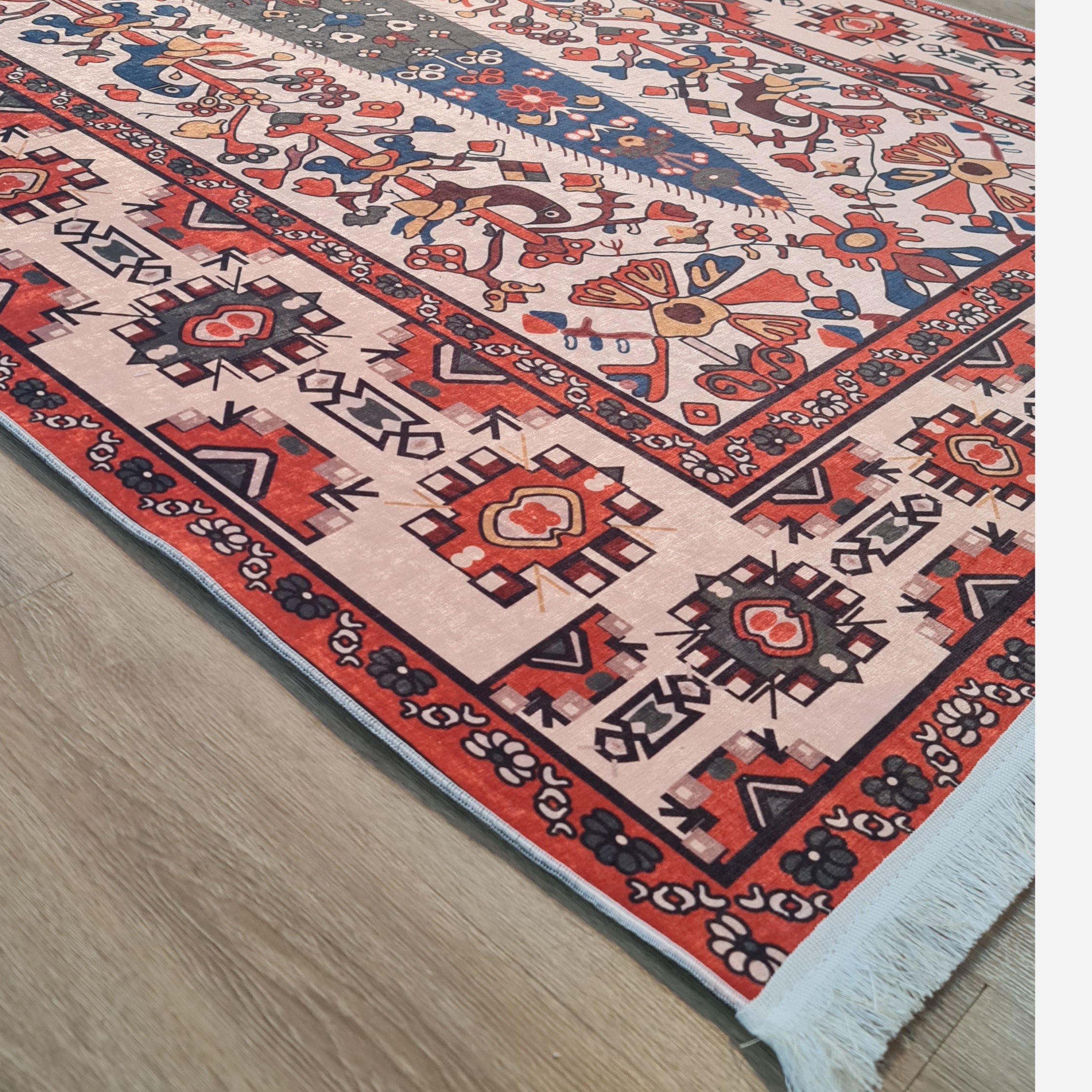 فرشینه مخمل طرح مدرن زیره کار استُپ دار u103 (پس کرایه)