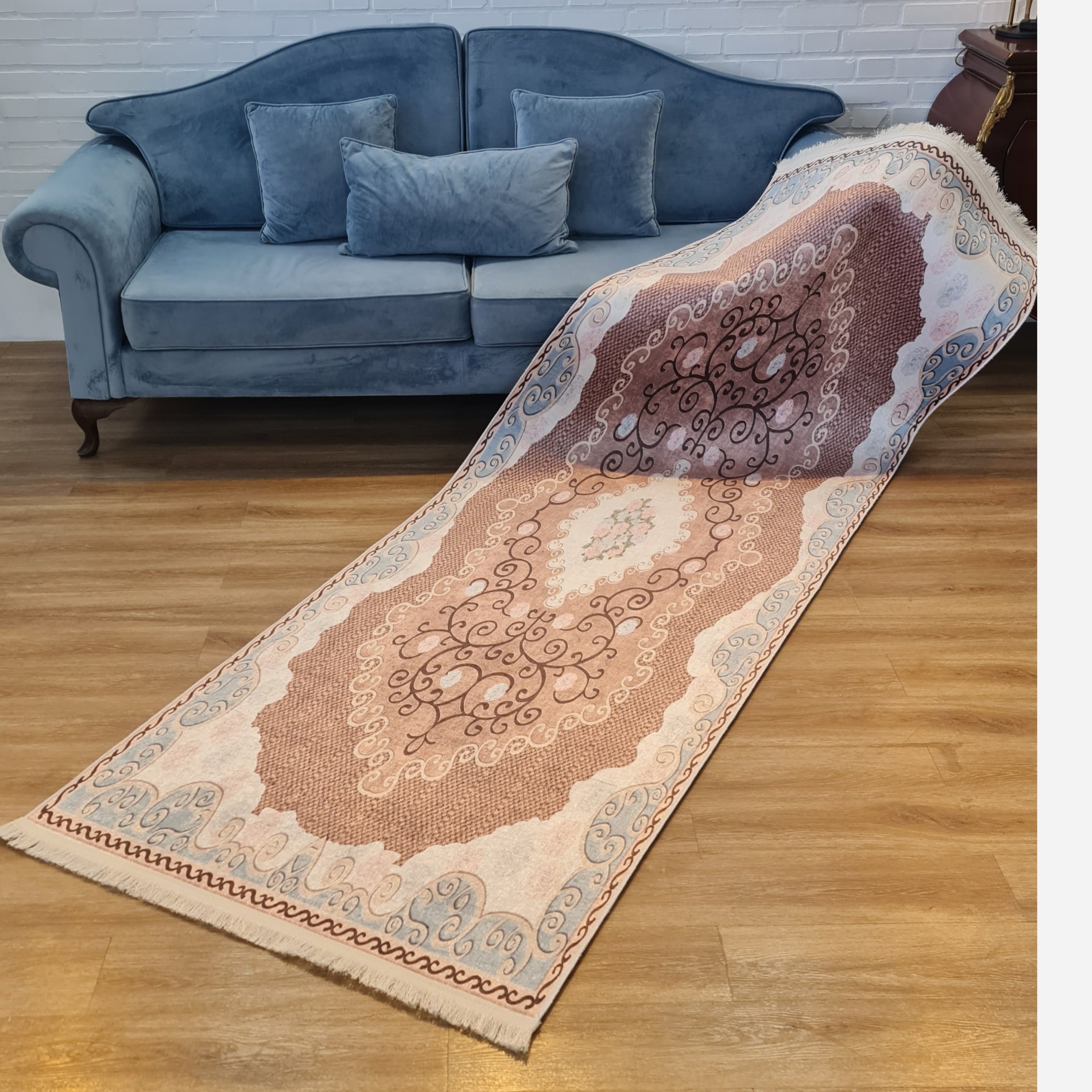 فرشینه مدرن مخمل استُپ دار (ابعاد دلخواه) تولیدمیشه h226(پس کرایه)