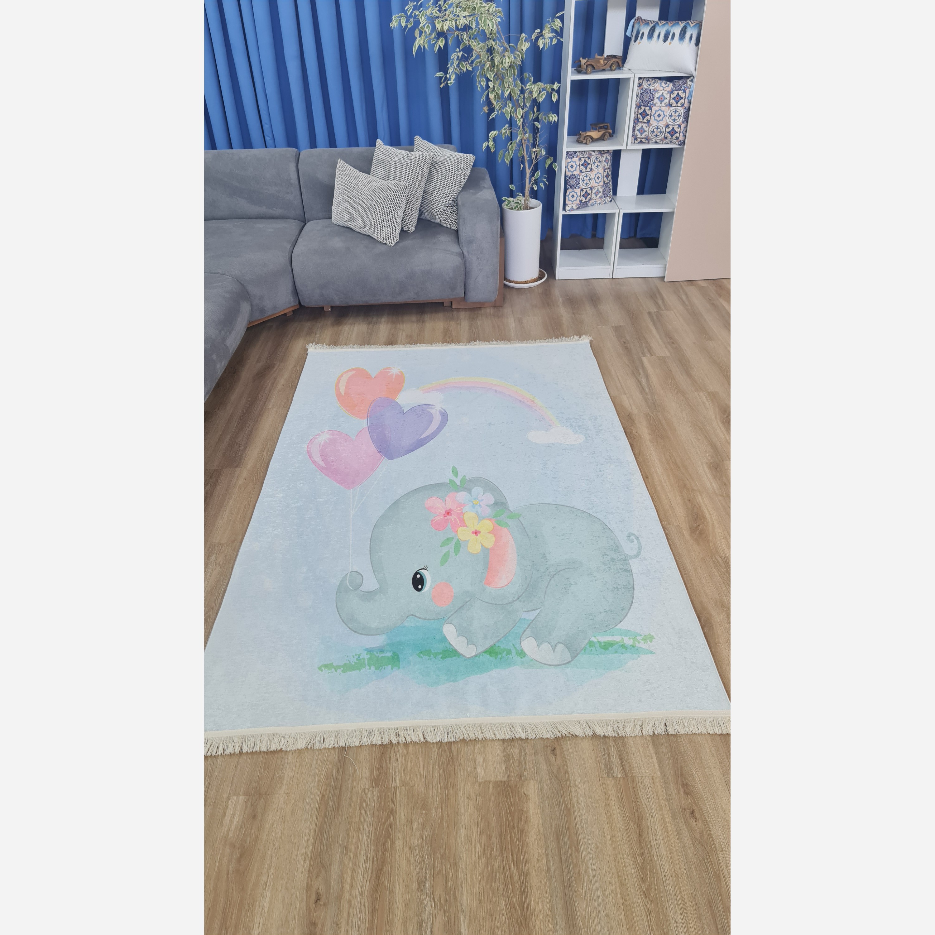 فرشینه کودک جنس مخمل هازان تُرک استُپ دار (ابعاد سفارشی)U050(پس کرایه)