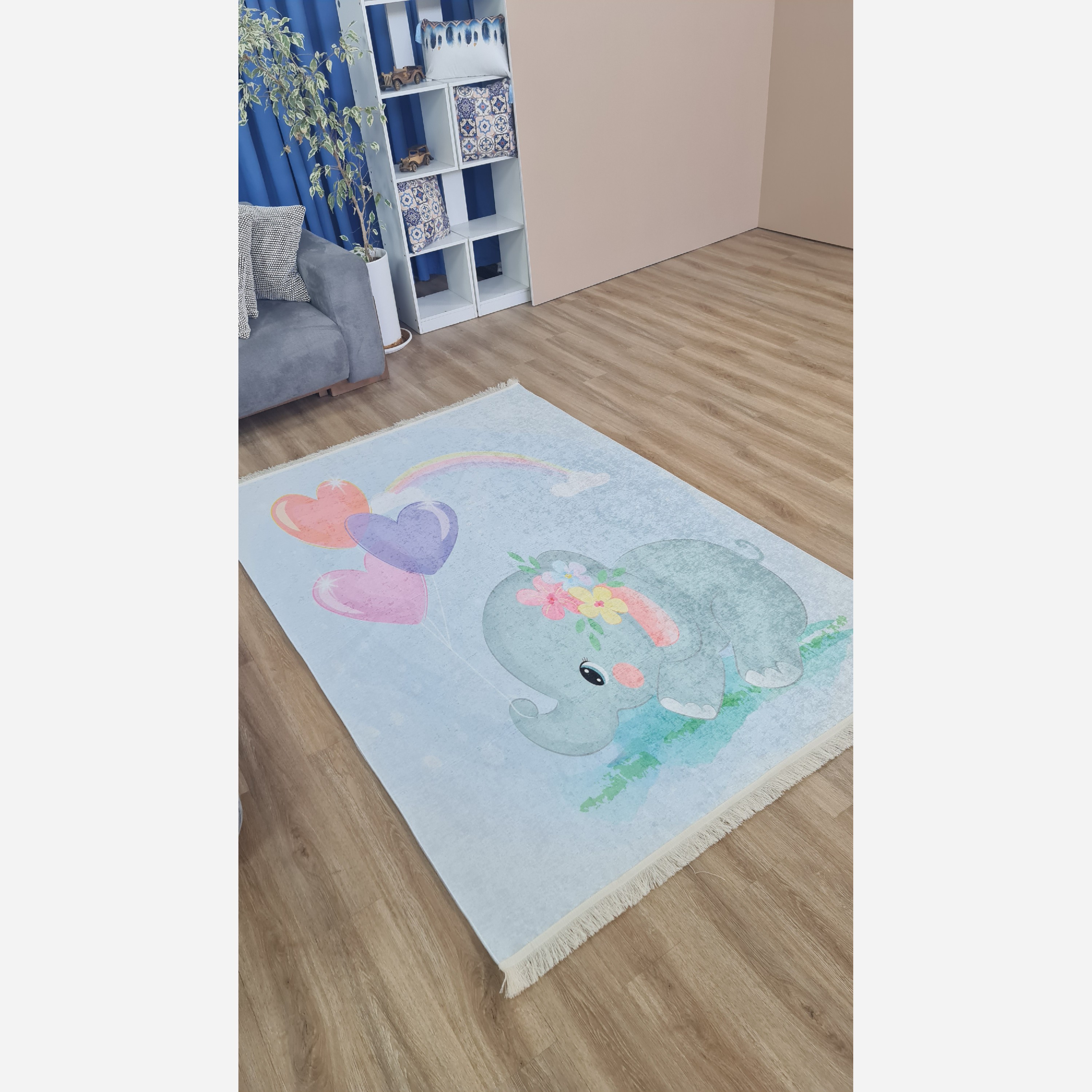 فرشینه کودک جنس مخمل هازان تُرک استُپ دار (ابعاد سفارشی)U050(پس کرایه)