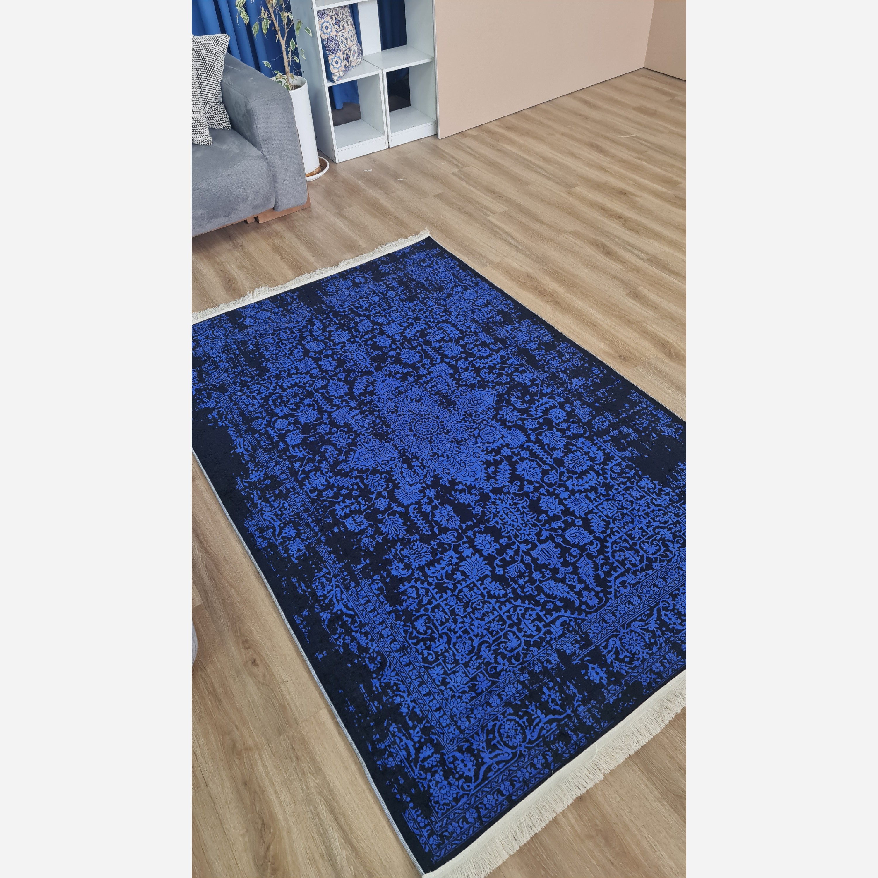 فرشینه لاکی تیره جنس مخمل استُپ دار (ابعاددلخواه) U178(پس کرایه)