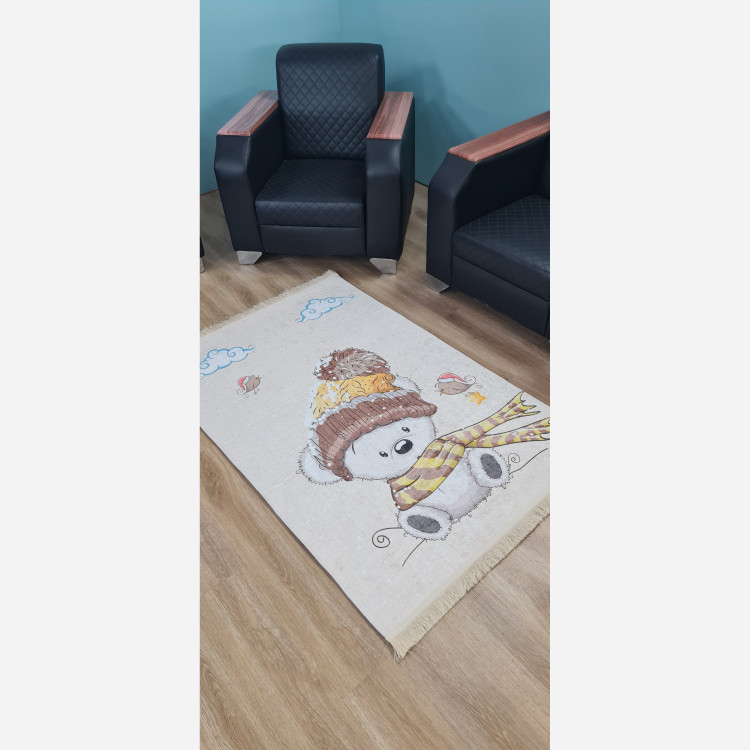 فرشینه کودک جنس مخمل هازان تُرک استُپ دار U354(ابعاد سفارشی)(پس کرایه)