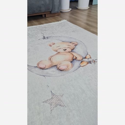فرشینه کودک جنس مخمل هازان تُرک استُپ دار C157(ابعاد سفارشی)u422(پس کرایه)