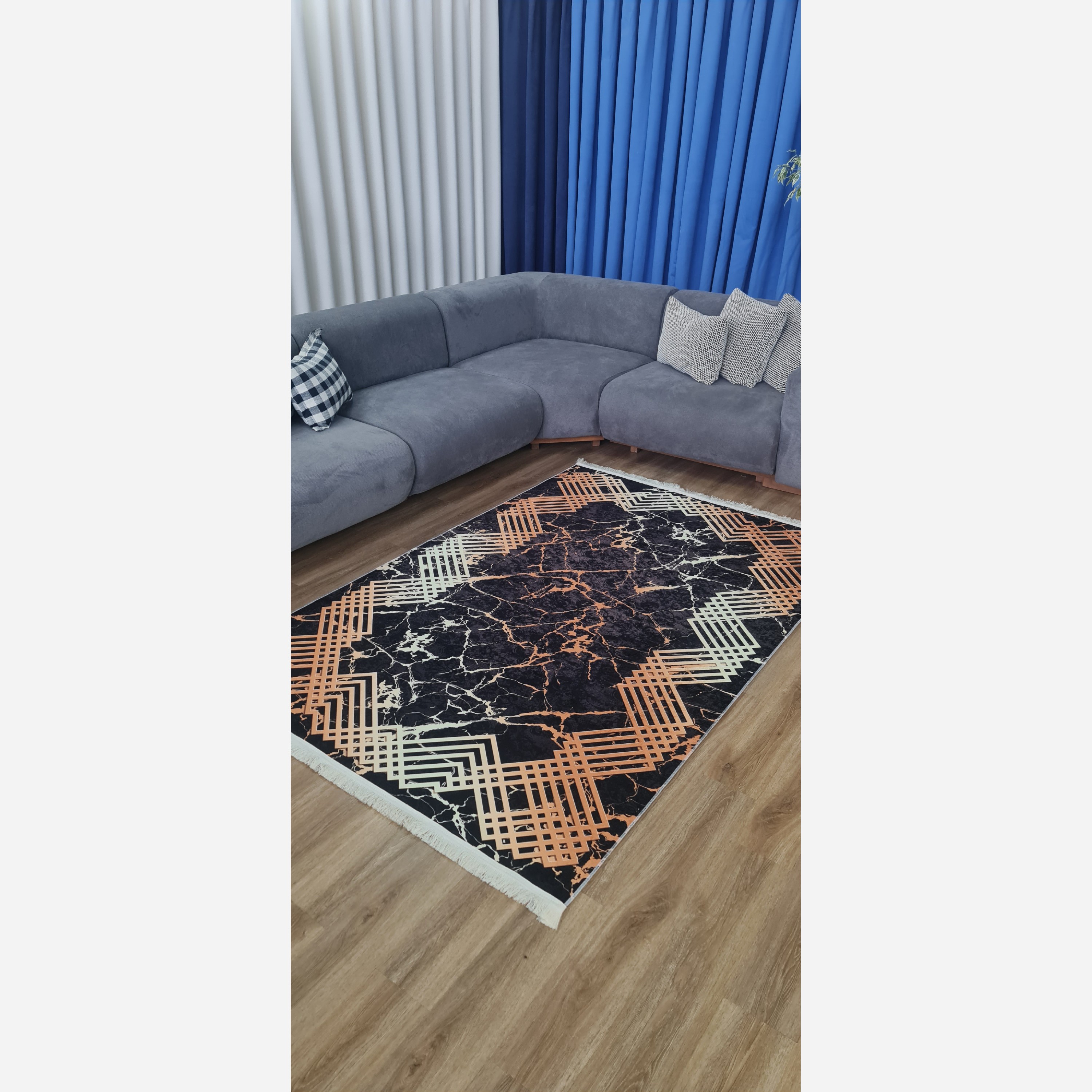 فرشینه مُدرن جنس مخمل تُرک ابعاد دلخواه تولید میشه استُپ دار(پس کرایه)