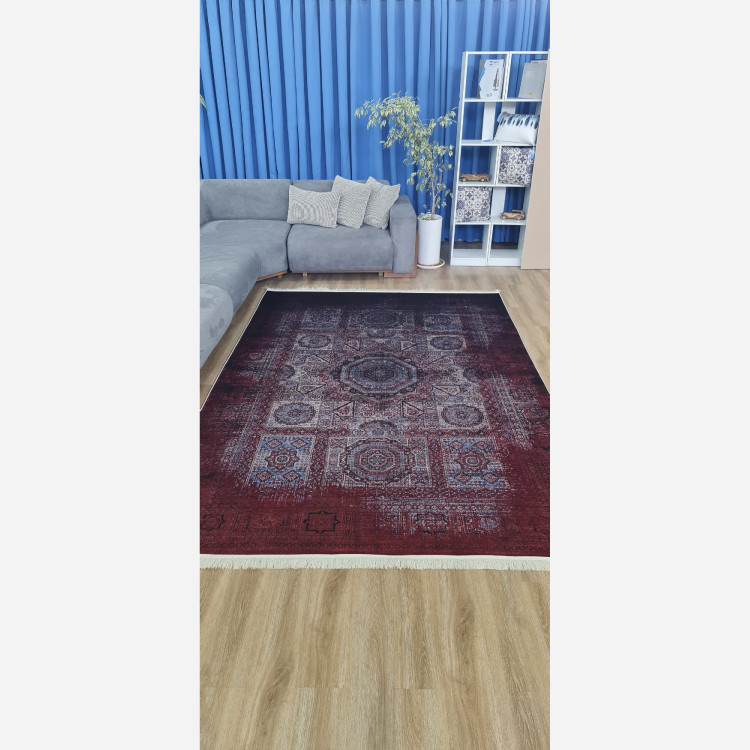 فرشینه زرشکی فانتزی جنس مخمل تُرک ابعاددلخواه تولید میشه استُپ دار(پس کرایه)