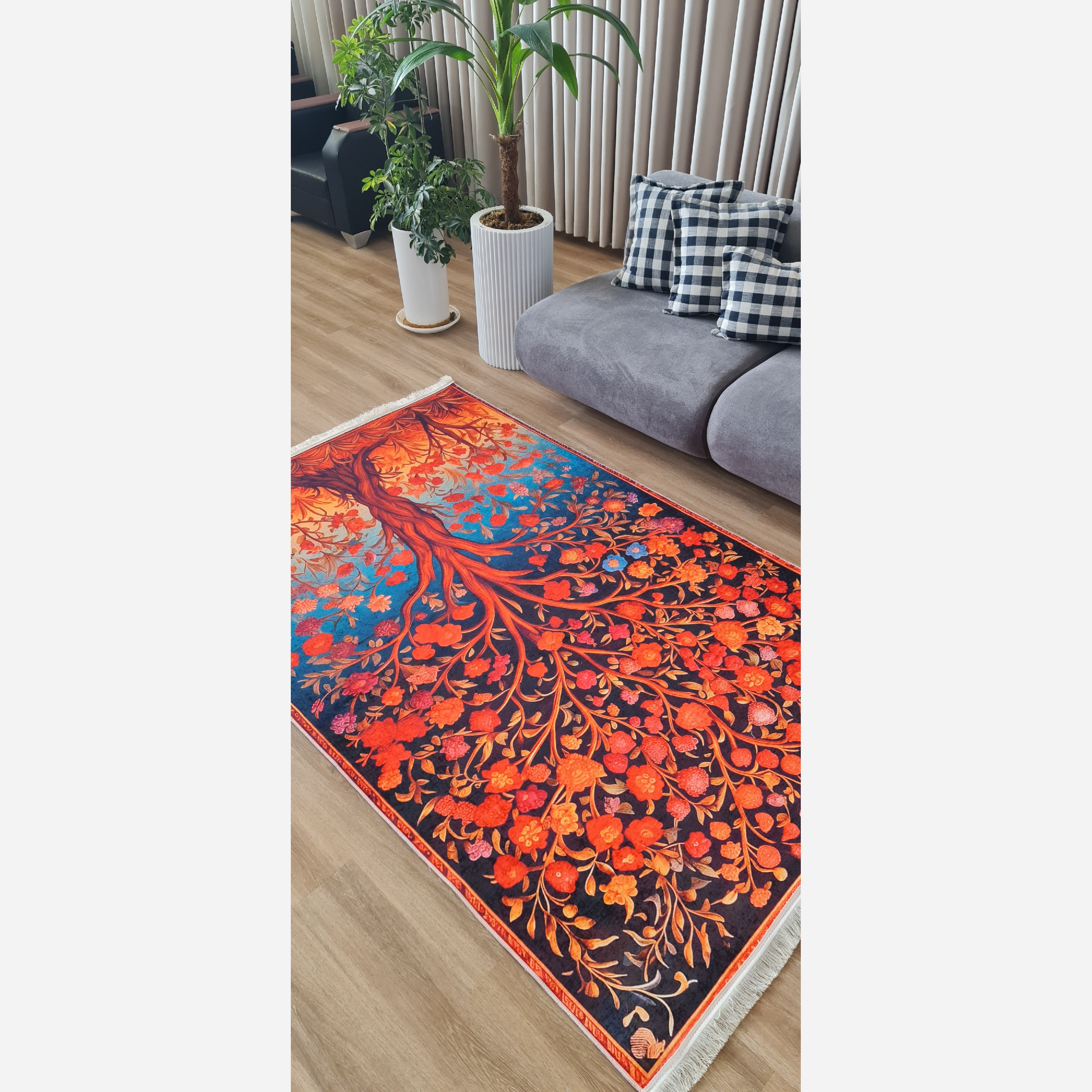 فرشینه مخمل مدرن طرح ابریشمی استُپ دار (ابعاد سفارشی) a087(پس کرایه)