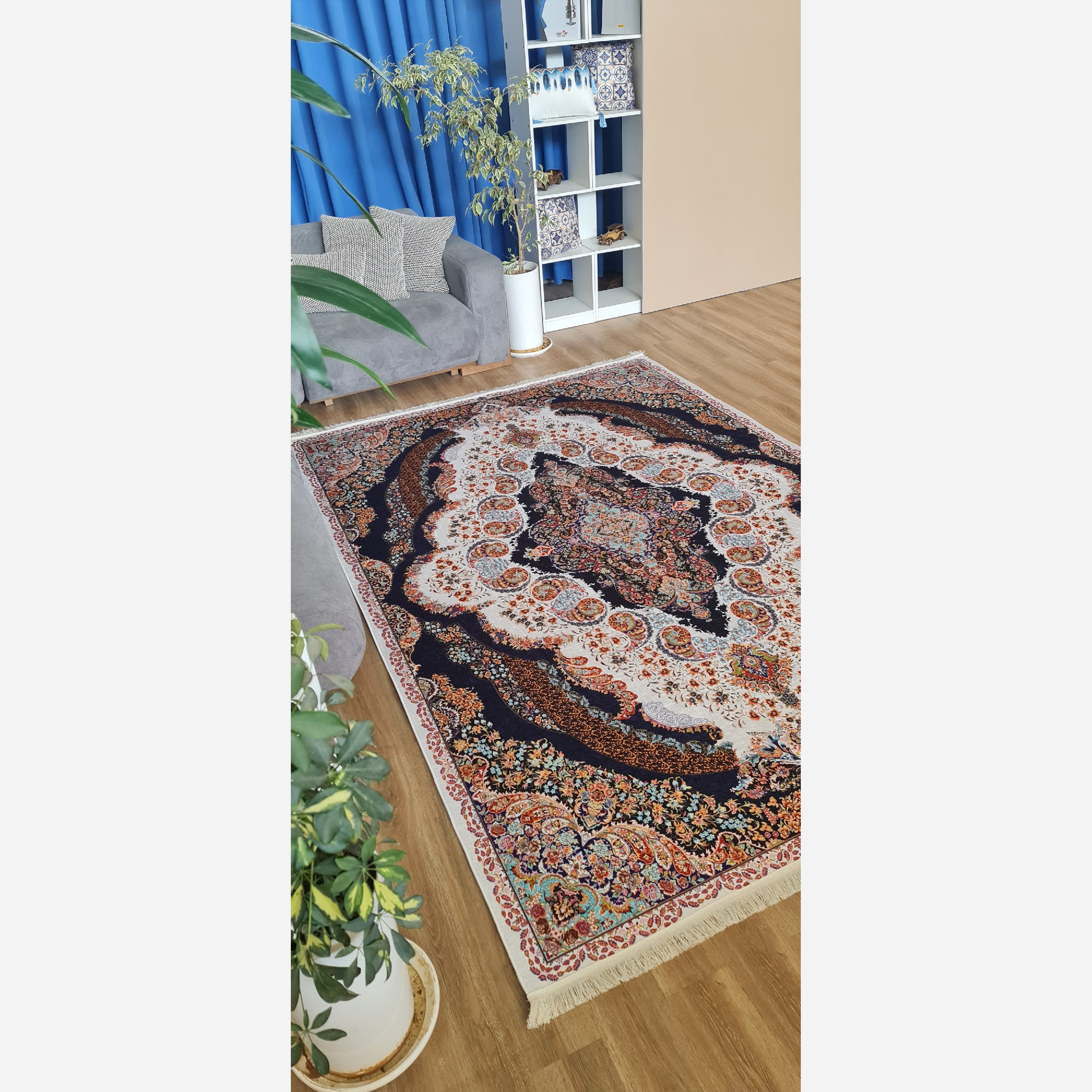 فرش مخمل مدرن طرح ابریشمی استُپ دار (ابعاد سفارشی) تولید میشه(پس کرایه)