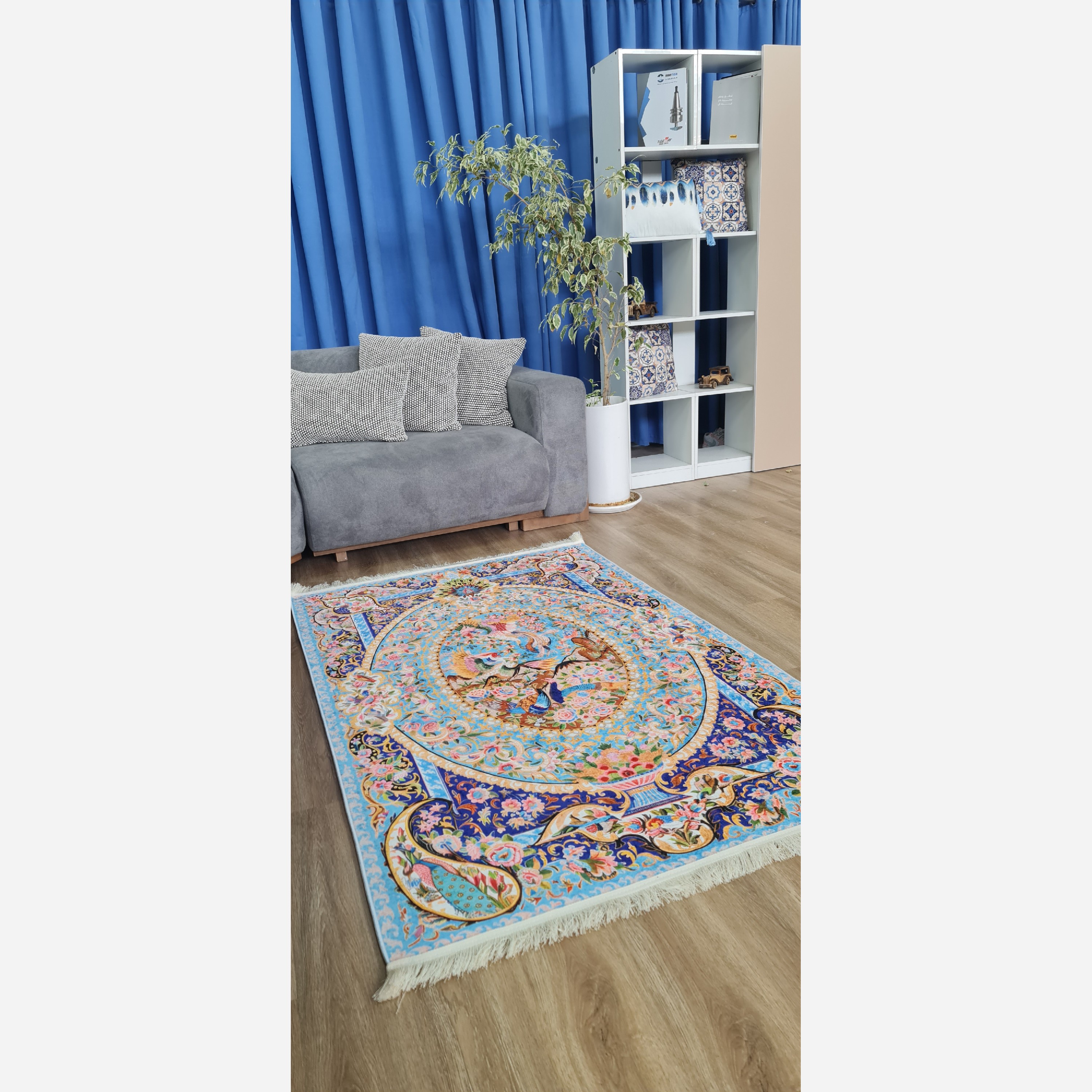 فرش مخمل مدرن طرح ابریشمی استُپ دار (ابعاد سفارشی) a (پس کرایه)